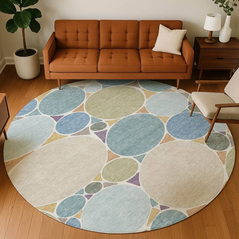 Machine Washable Indoor/ Outdoor Contemporary Rowan Chantille Rug