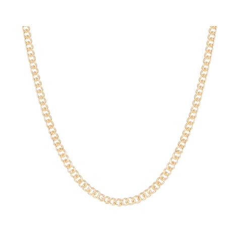 14K gold filled 4.2mm Men's Flat Curb chain necklace by Gioelli Designs
