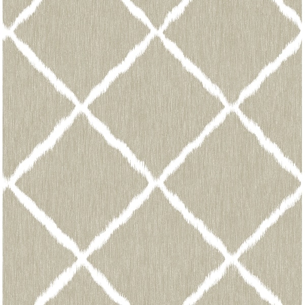slide 2 of 3, A-Street Prints Linen Ikat Trellis Wallpaper