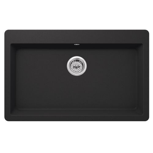 Miseno MGR3321 Carolina 33" Single Basin Drop In or Undermount Granite Composite Kitchen Sink - Basket Strainer Included