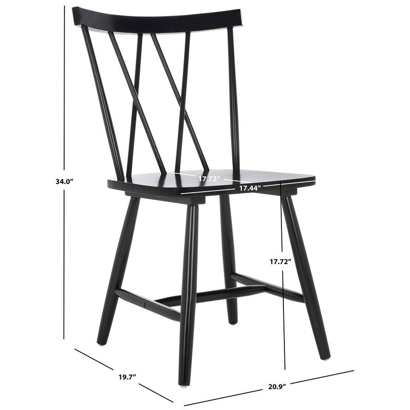 SAFAVIEH Home Tayten 18-inch Spindle Back Dining Chair [SET of 2] - 21Wx20Dx34H