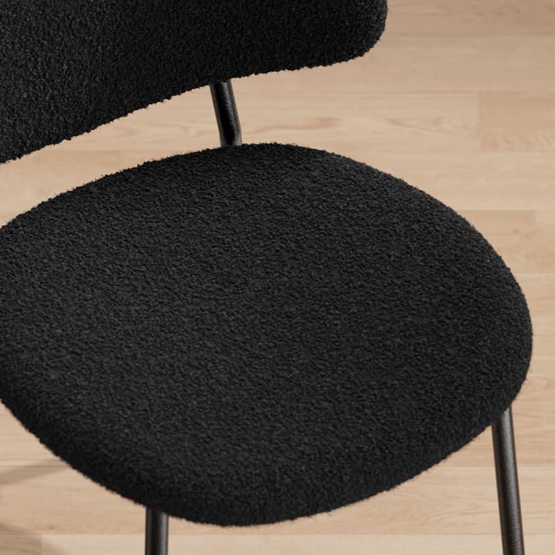 Upholstery Dining Chairs Set of 4 - Black
