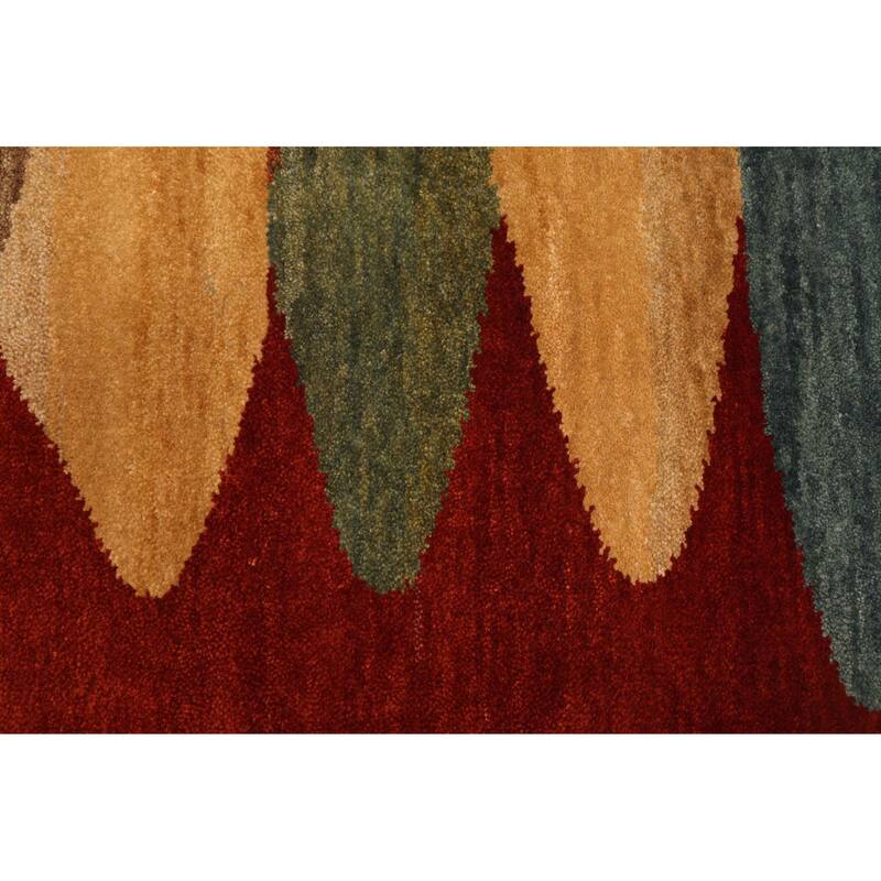 ECARPETGALLERY Hand-knotted Peshawar Ziegler Dark Copper Wool Rug - 5'1 x 7'0