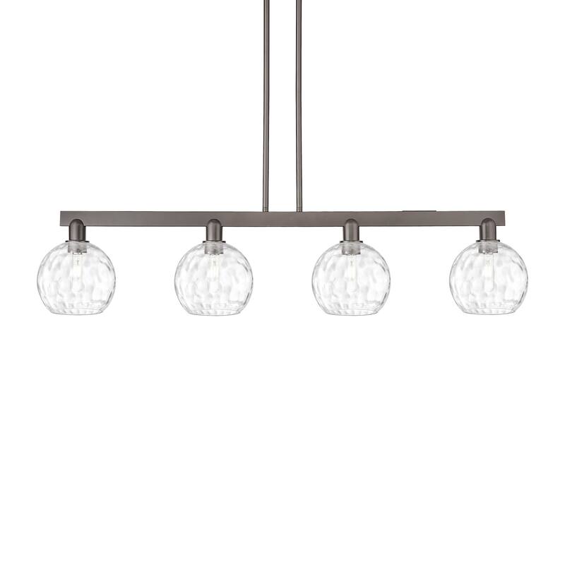 Innovations Lighting 716-4I-11-51 Athens Water Glass Linear Athens - Oil Rubbed Bronze / Clear Water Glass