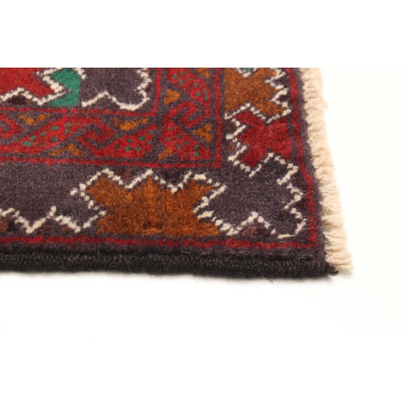 ECARPETGALLERY Hand-knotted Teimani Red Wool Rug - 3'8 x 6'8
