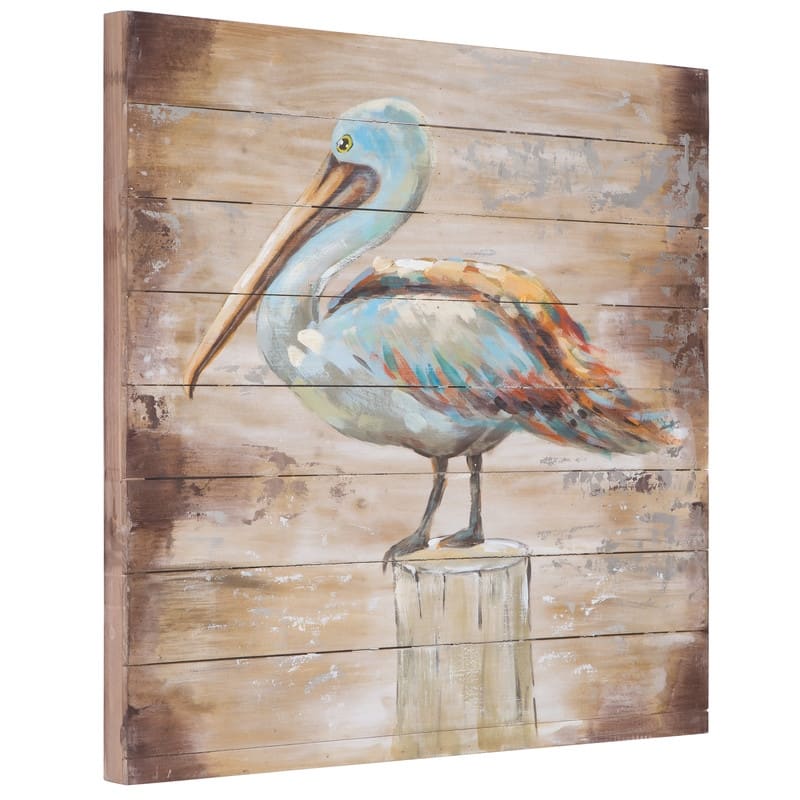 Yosemite Home Decor Rustic and Winged Original Hand-Painted Wall Art - Multi-Color