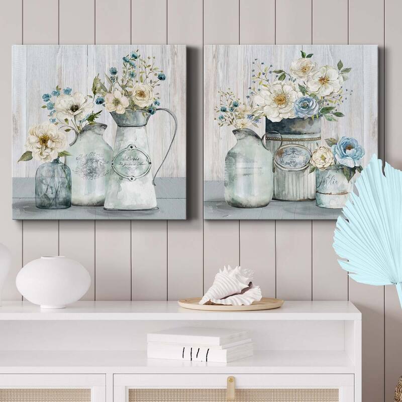 French Garden Flowers I-Premium Gallery Wrapped Canvas - Ready to Hang