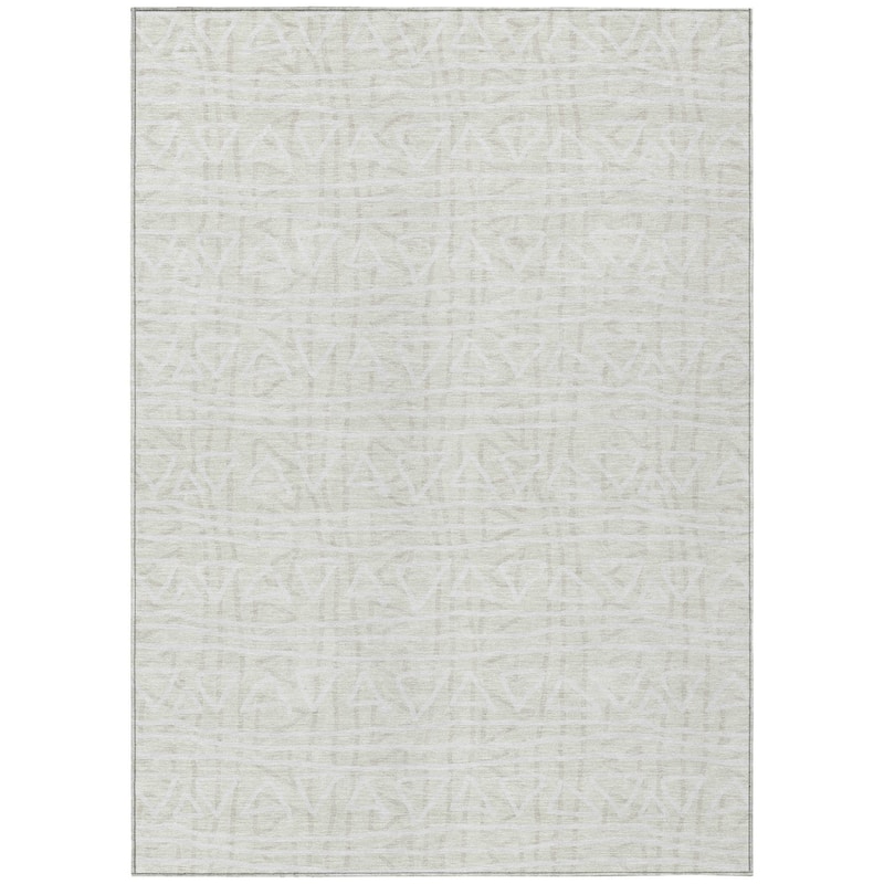 HomeRoots Geometric Transitional Rectangle Outdoor Rug
