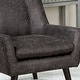 preview thumbnail 5 of 8, Valla Modern Wood Button Tufted Flared Arms Accent Chair by Carson Carrington