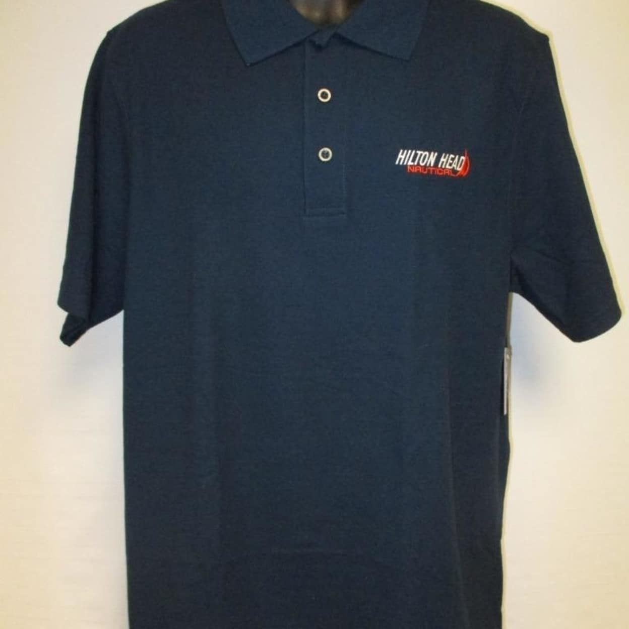 New Hilton Head South Carolina SC Mens Size L Large Blue Polo Shirt