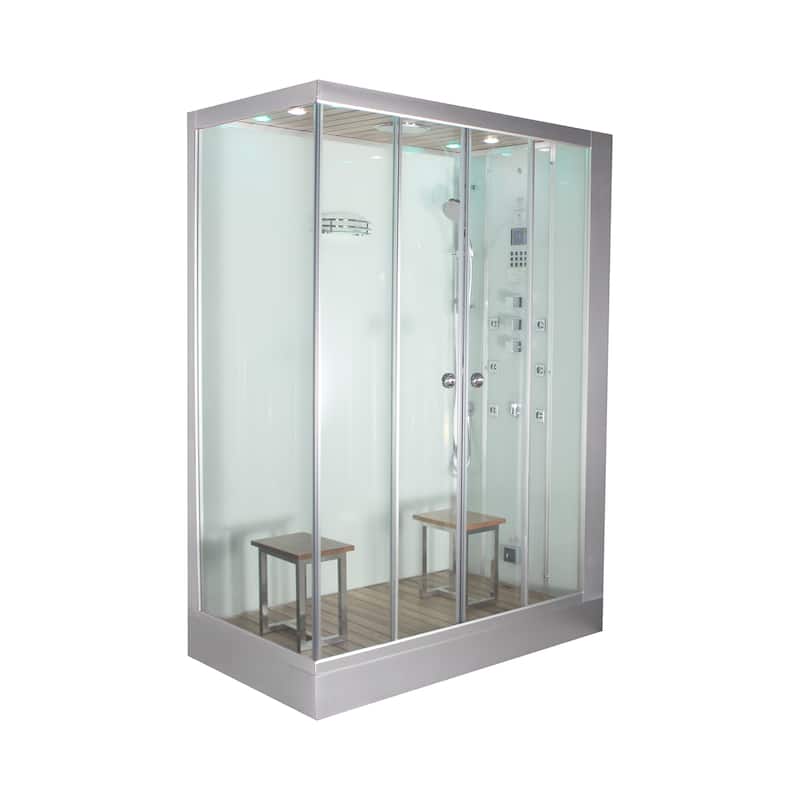 Platinum DZ961F8 Steam Shower-White (Right Side Controls)
