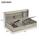 preview thumbnail 3 of 12, Twin Storage Bookcases Platform Bed wUSB Charging Station, LIGHT GREY