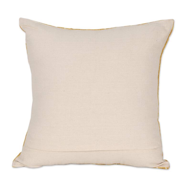 Novica Handmade Goldenrod Fields Cotton Cushion Covers (Pair)