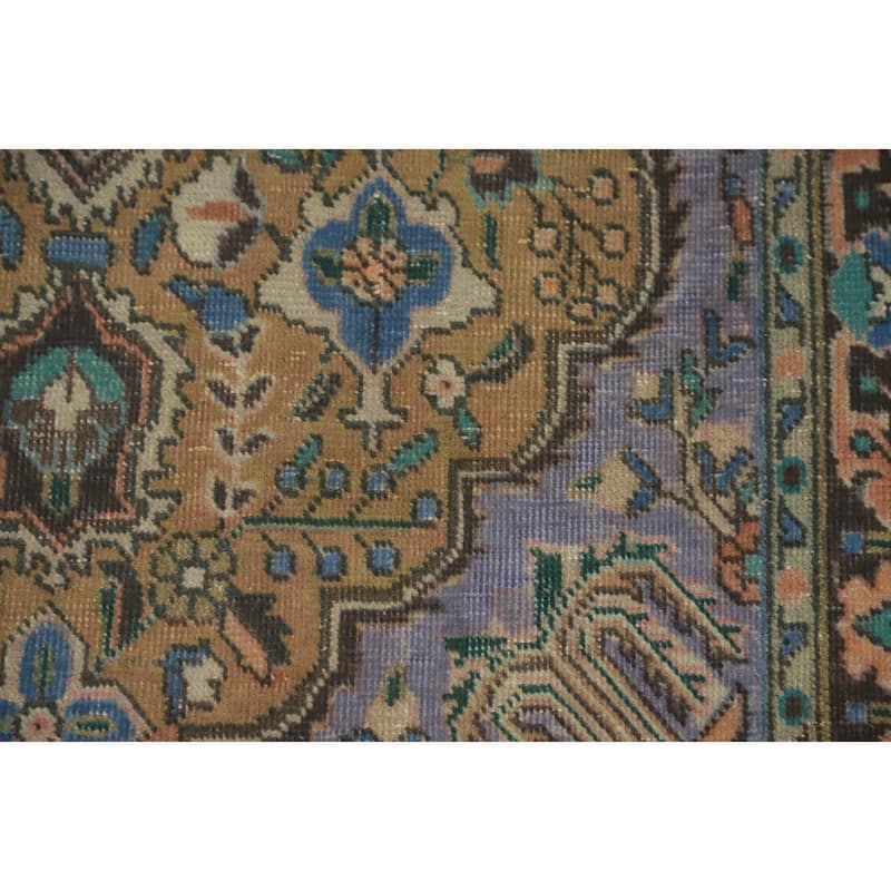 Hand Knotted Oriental 100% Wool Carpet Traditional Medallion Oranges & Rust Tabriz Area Rug - 5' 2'' X 3' 3''