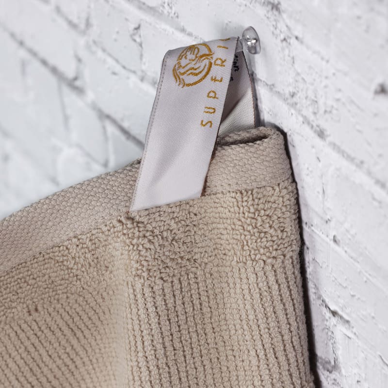 Quick-Dry Ribbed 3-Piece Cotton Towel Set by Superior