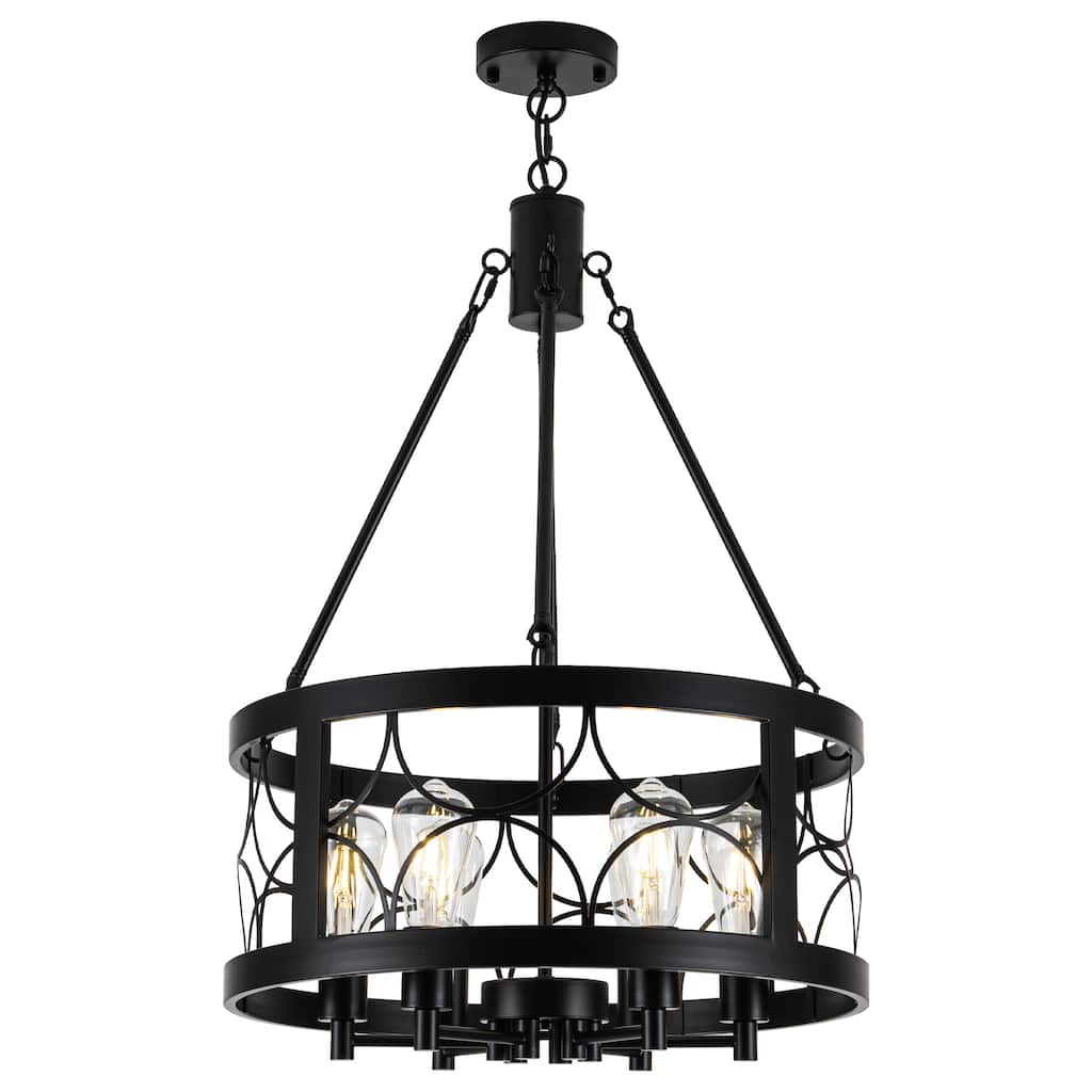 19.68-inch Retro Elegant 6-Light Metal Chandelier with Adjustable Height
