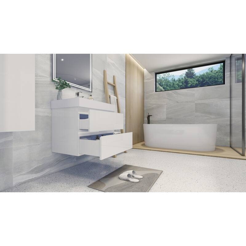 Baillie 30'' Wall-Mounted Vanity with Reinforced Acrylic Sink