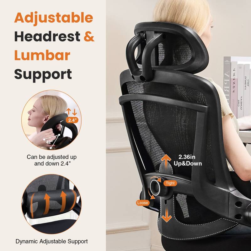 Ergonomic Mesh Office Chair,High Back Computer Chair with Wheels