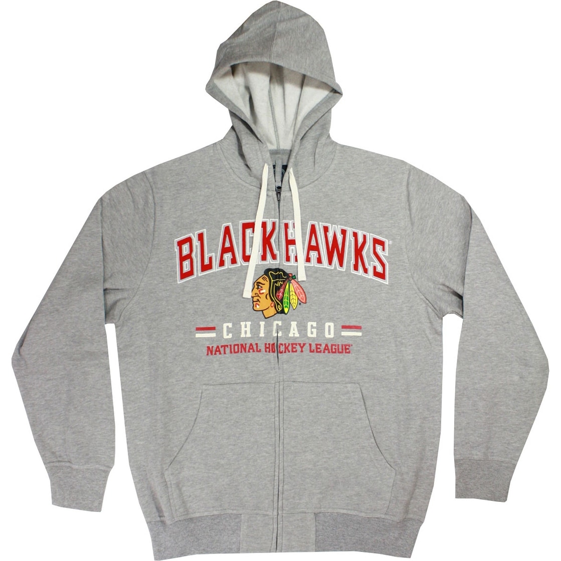 mens blackhawks zip up hoodie