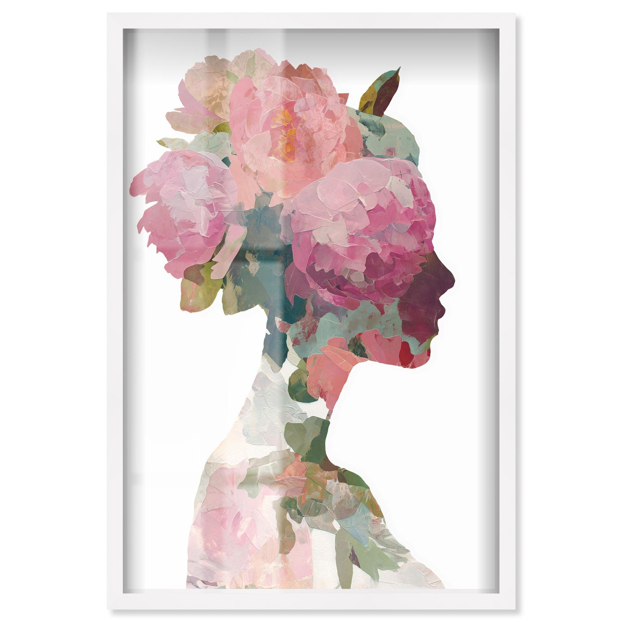 Inner Bloom I Floral Pink Art Shadowbox Print by Art Remedy