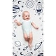 preview thumbnail 2 of 2, Lambs & Ivy Milky Way Blue/White Space/Galaxy Photo Op Cotton Fitted Crib Sheet