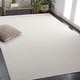 preview thumbnail 2 of 17, SAFAVIEH Whisper Ardiana Contemporary Stripe Fringe Rug 4' x 6' - Ivory - Rectangle