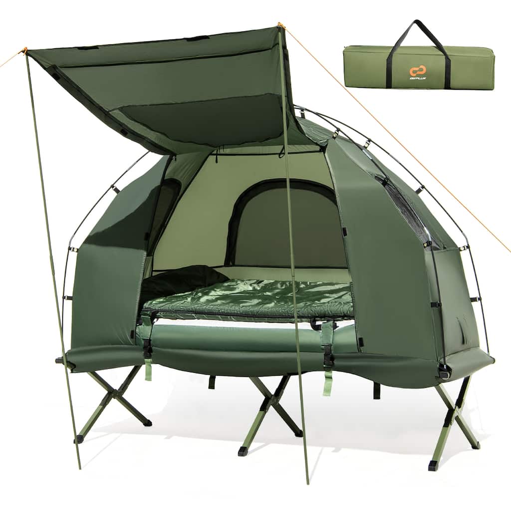 Goplus 1-Person Waterproof Camping Tent Cot with Air Mattress, Pillow, - See Details