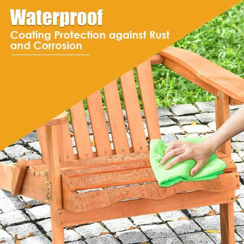 Gymax Eucalyptus Adirondack Chair Foldable Outdoor Wood Lounger Chair - See Details