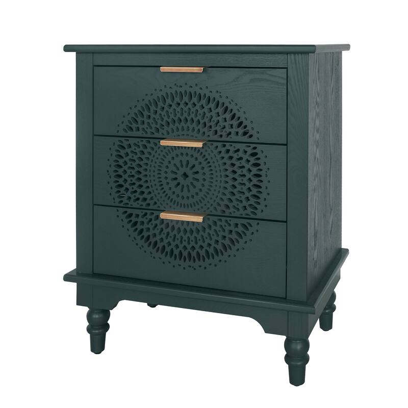 Exquisite Chest of Drawers Pantry Cabinet with Non-Slip Legs, Base Cabinet Dresser Console Cabinet with 3 Drawers