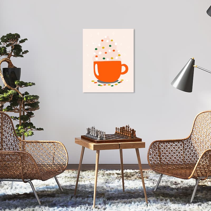 Wynwood Studio Canvas Drinks and Spirits Top of White Chocolate Red Modern & Contemporary Wall Art Canvas Print - 16 x 20