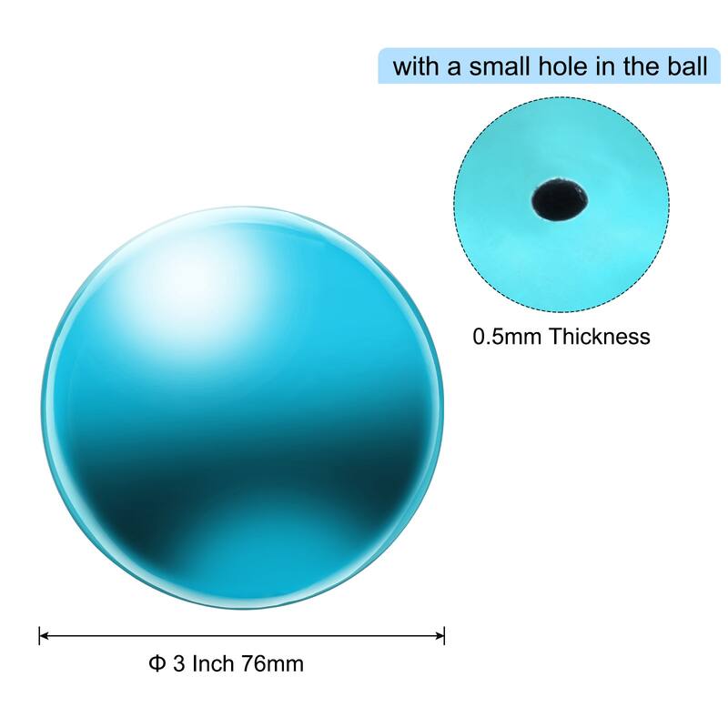 Gazing Ball Stainless Steel Gazing Globe Mirror Sphere - Sky Blue - 3 Inch Dia - 3 Inch Dia