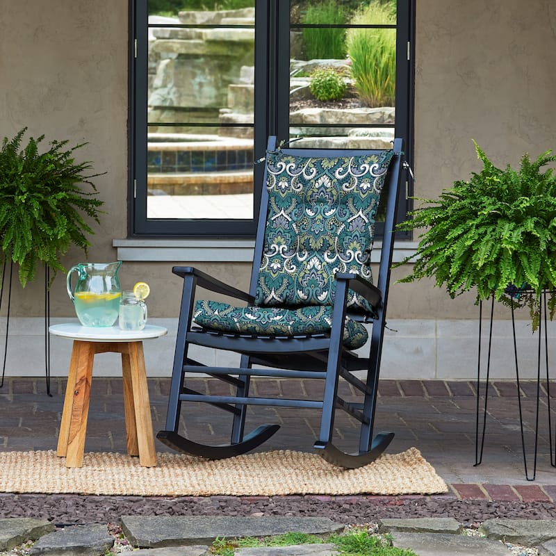 ARDEN Plush Indoor/Outdoor Rocking Chair Cushion Set