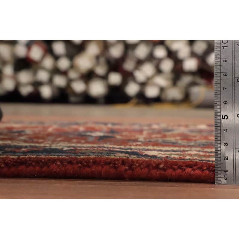 Hand Knotted Oriental 100% Wool Carpet Traditional Medallion Oranges & Rust Heriz (serapi) Area Rug - 3' 0'' X 2' 0''