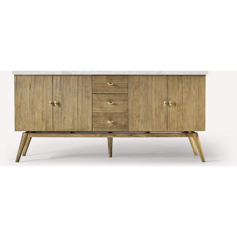 Robern CVWY72 Craft Series 72" Double Free Standing Vanity Cabinet - Aged Brass - Brass Finish