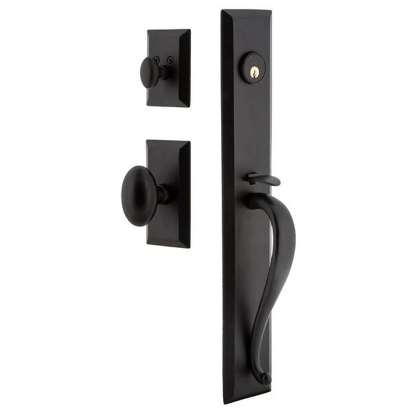 Keep Plate Black Iron Privacy Bed/Bath AEG Door Knob Keep Plate Black Iron Privacy Bed/Bath AEG Door Knob