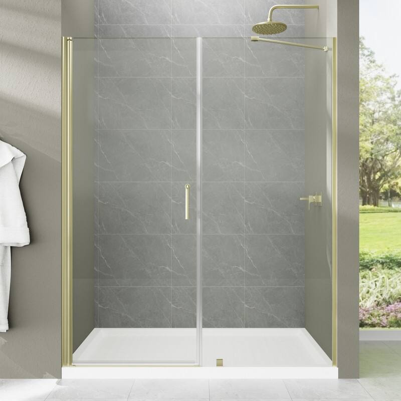 Alvana 60‘’×72'' Semi-Frameless Hinged Shower Door