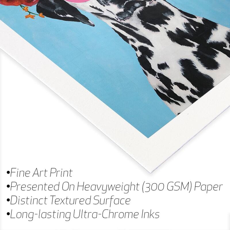 Fashion Dalmatian Blue Fine Art Paper Print by Coco de Paris - Multi - 32x24