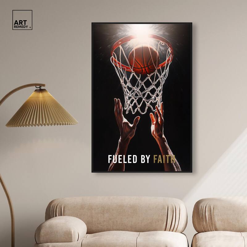 Fueled by Faith Basketball Canvas by Art Remedy