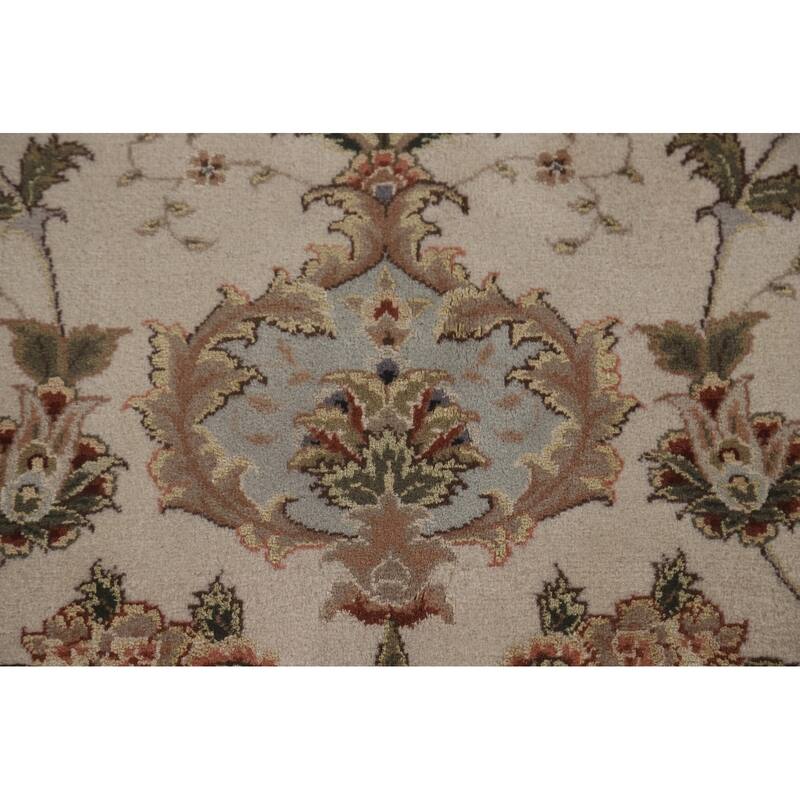 Vegetable Dye Tabriz Chinese Area Rug Handmade Wool Carpet - 8'8" x 11'6"