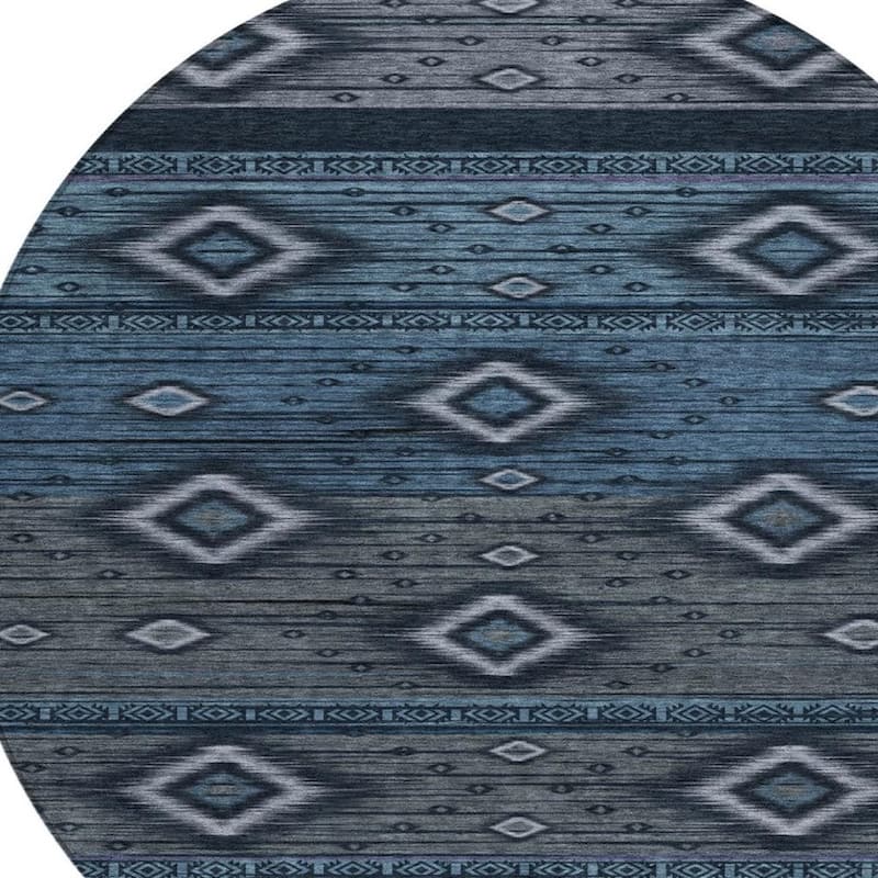 HomeRoots Tribal Transitional Rectangle Outdoor Rug