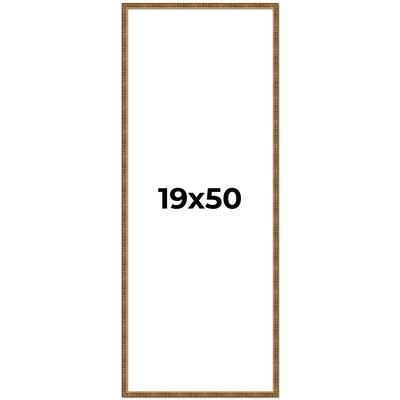 19x50 Frame Gold Solid Wood Picture Frame - Complete Modern Photo