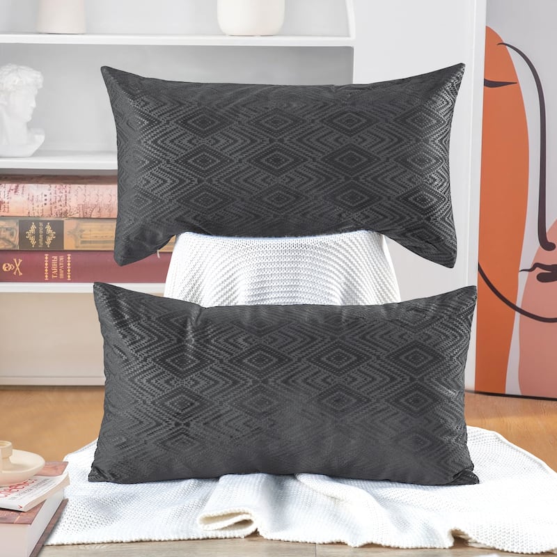 Tonopah Ikat Velvet Throw Pillow Cover Set, NO INSERT