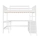 preview thumbnail 21 of 55, Full Size Loft Bed with Desk & Shelves - Multi-Functional Wooden Bed