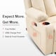 MCombo Electric Power Reclining Sofa with Heat & Massage, Faux Leather 6095/6075/6077