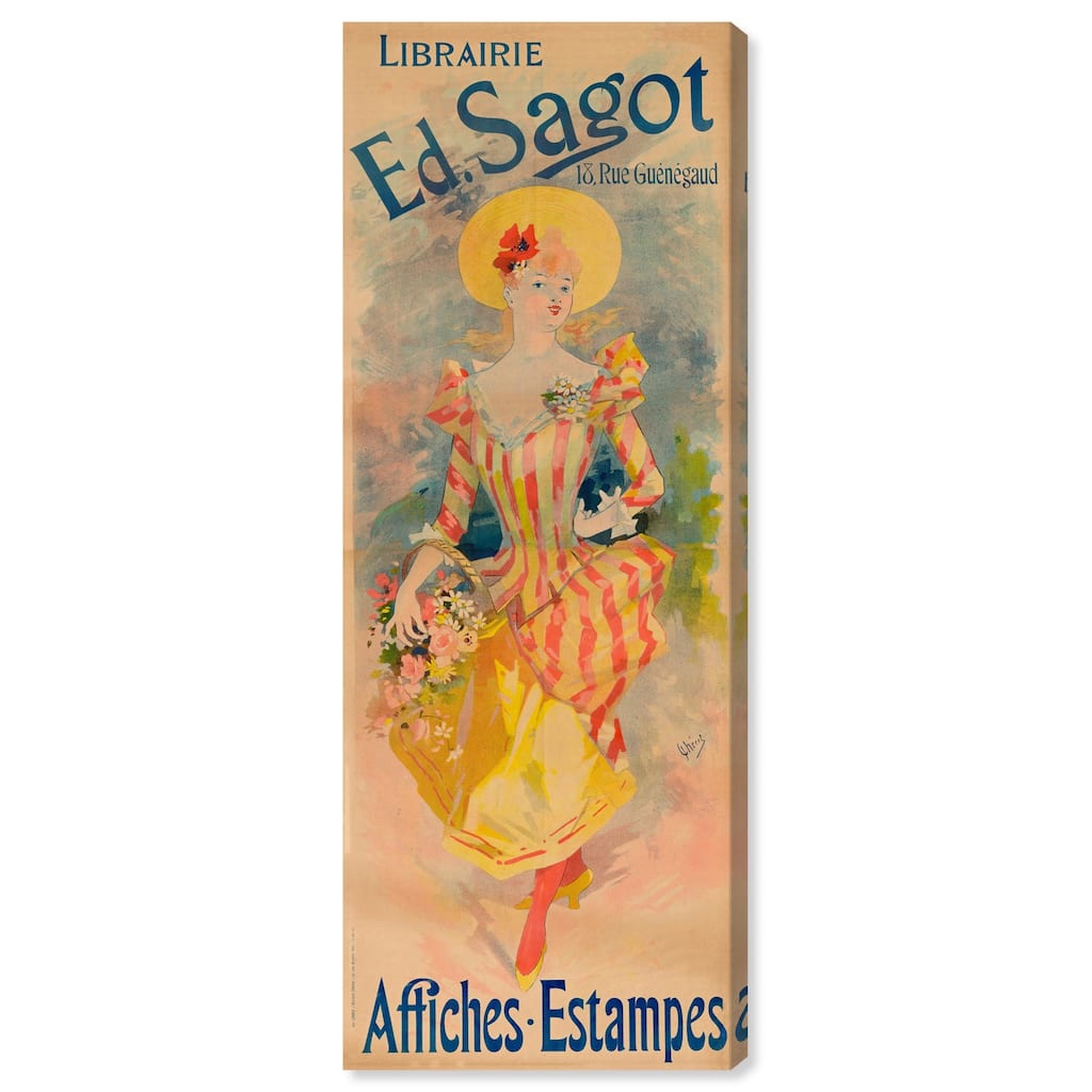 Bookstore Ed Sagot Panoramic Canvas by Art Remedy, Gallery Wrapped