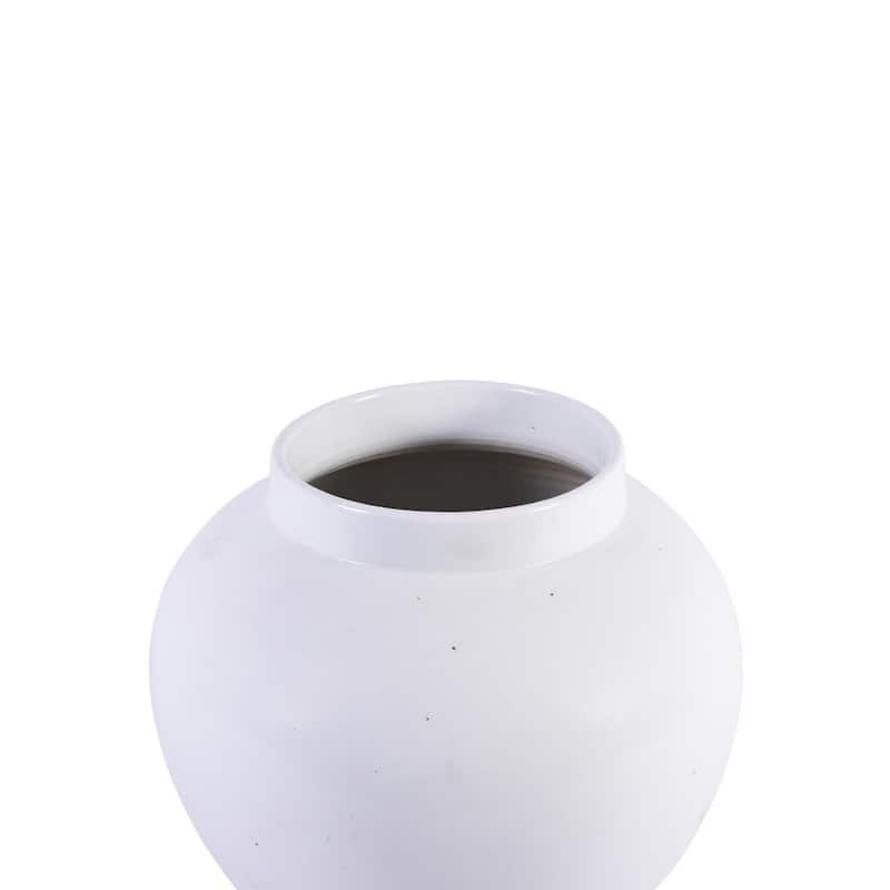 Matte White Open Top Melon Jar