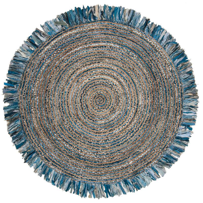 SAFAVIEH Handmade Cape Cod Imbi Coastal Jute Fringe Rug