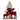 13.5" Lighted Red Moose Christmas Tree Wooden LED B/O Decoration