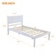 preview thumbnail 5 of 6, Twin Size Wood Platform Bed with Headboard, Sturdy Pine Frame, No Box Spring Needed