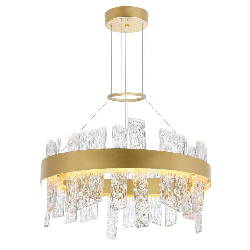 Guadiana 24 in LED Satin Gold Chandelier - Satin Gold